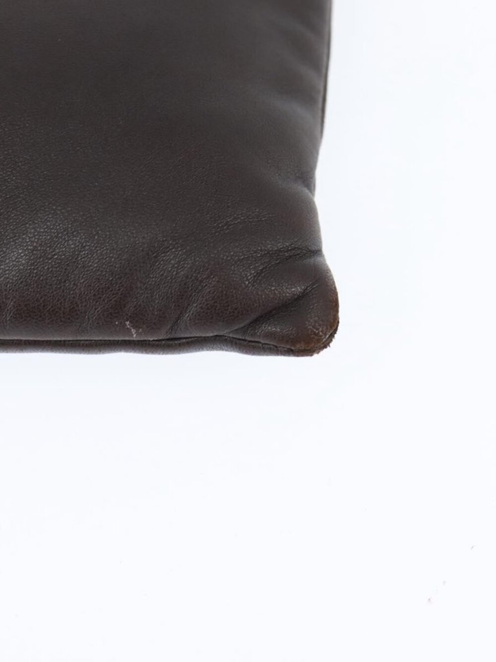 Authentic LOEWE Anagram Pouch Shoulder Bag Leather Dark Brown - Picture 6 of 16